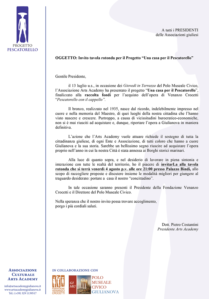 GIULIANOVA - Tavola rotonda per il Progetto Una casa per il Pescatorello