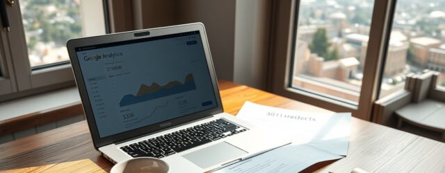 Una scrivania in rovere con un laptop e un sitemap, riflettendo il tema del restyling sito web a Pescara e Teramo.