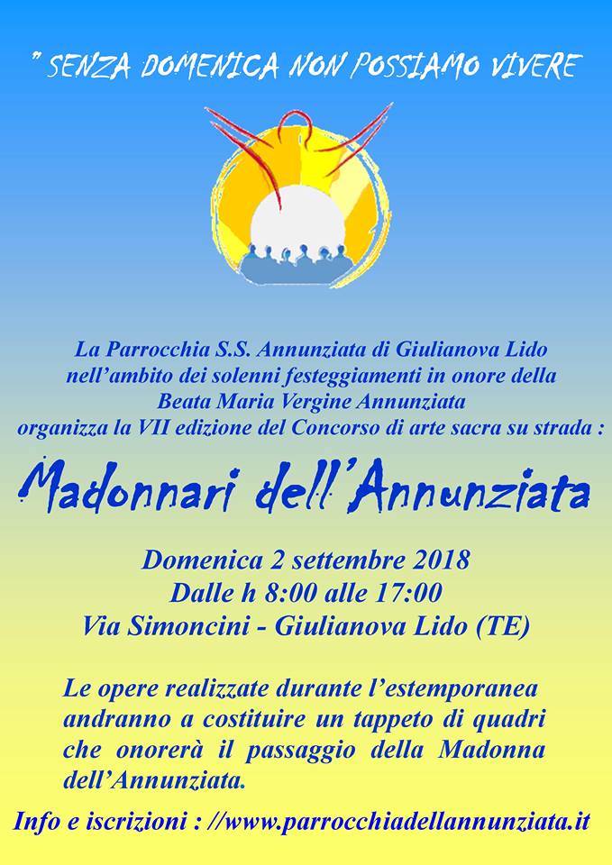 Giulianova, VI edizione del Concorso di Arte Sacra su strada MADONNARI DELL'ANNUNZIATA